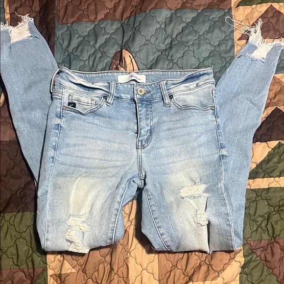 KanCan Light Blue Frayed Hem Jeans - Picture 2 of 4